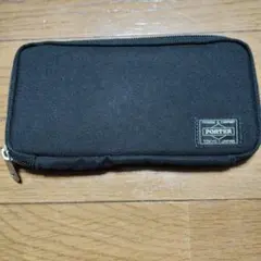 PORTER ポーター 長財布 ラウンドファスナー ジップ 黒 ブラック ピンク