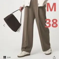 green label relaxing イージー ストレート パンツ モカ M