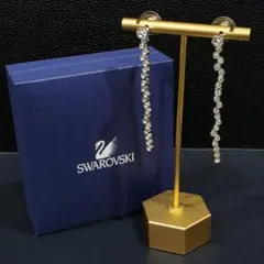 Swarovski スワロフスキー ロングチェーンピアス シルバー 3way