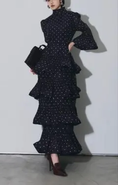 ◆新品◆ANDREA&Co. アンドレアアンドコー ドットティアードワンピース