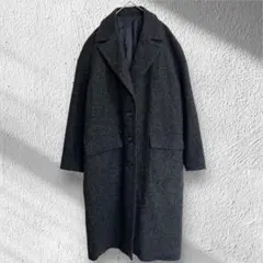 DHC ロングコート　チェスターコート　シンプル　 ダークグレー　Mサイズ