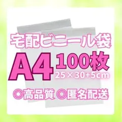 421 A4 テープ付 宅配ビニール袋 100枚 宅配袋 梱包 宅配用 宅急便