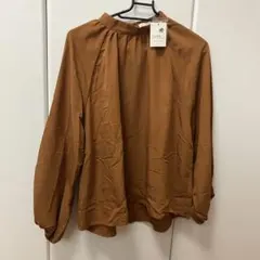 新品未使用　earth music&ecology 長袖　ブラウス ブラウン F