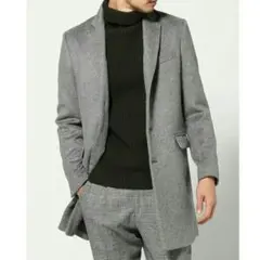 カシミア混ビーバーチェスターコート