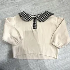 ザラ　ニット　襟付き　ベビー　キッズ　チェック　80.86.85.90