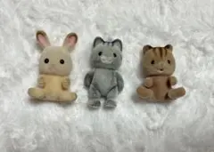 シルバニアファミリー 赤ちゃん セット うさぎ ネコ りす 洋服なし【1部廃盤】