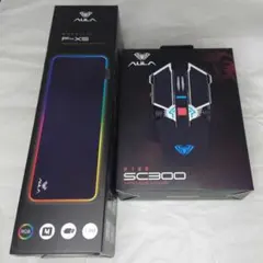 新品未使用 AULA ゲーミング ワイヤレスマウス 大RGBマウスパッド セットのサムネイル