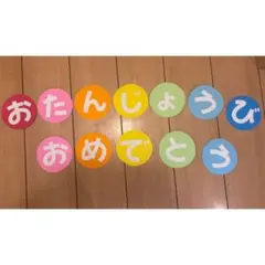 おたんじょうびおめでとう　文字のみ　保育　壁面　誕生表　新年度準備
