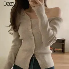 SHEIN Dazy オフショル アシンメトリーニット