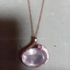 ね*宝様 ローズクォーツネックレス