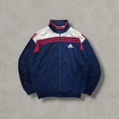 90s古着adidas 万国旗タグ トラックジャケット刺繍ジャージあのちゃん着用
