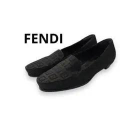 FENDI フラットシューズ　靴　パンプス　ローファー 23cm 靴 大きいサイズ レディース ゆったり幅広 デザイン ビット