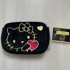 しまむら　サンリオキャラクターズ　ハローキティ　マルチティッシュポーチ　ゴールド