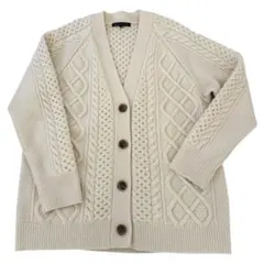 お値下げ⭐︎23区 アランパターン ケーブル ニットカーディガン M