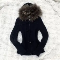 00s y2kファーパーカー ダッフルコート森ガールグランジニット平成ギャル