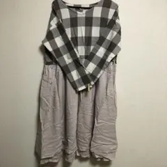 チェックシャツワンピース