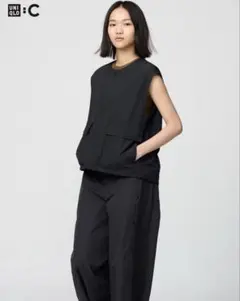完売品　ユニクロシー　フルジップベスト　黒