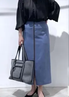 コラージュガリャルダガランテ　ラインサスティナブルレザーパイピングスカート