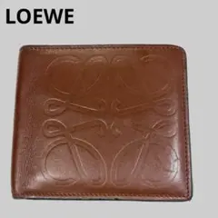 LOEWE（ロエベ）アナグラム型押しレザー二つ折り財布　バイカラーのサムネイル
