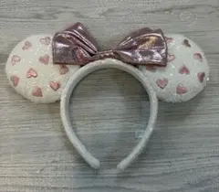 ミニーカチューシャ　ハート　スパンコール