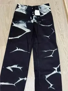 DRIES VAN NOTEN ペイント加工ストレートデニム