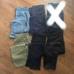 【無印良品/ZARA/ユニクロ パンツ6点セット】