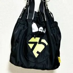 PEANUTS 75周年 スヌーピー 2wayバッグ 黒