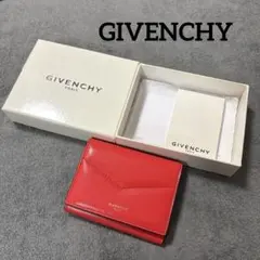 極美品 箱付き ジバンシー GIVENCHY 三つ折り財布 レッド ユニセックスのサムネイル