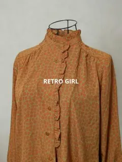 古着 レトロ古着 レトロガール Vintage 昭和レトロ ドット柄 ブラウス