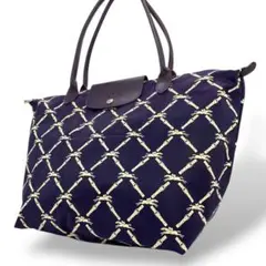 【美品】ロンシャン トートバッグ 肩掛け プリアージュ ナイロン レザー