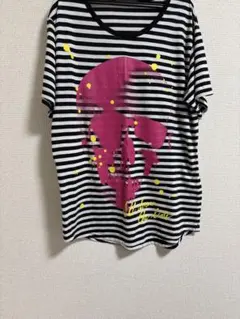 スカルプリント　ボーダーTシャツ　/ワールドワイドラブのサムネイル