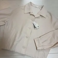 UNIQLO ジャージーリラックスジャケット　オフホワイト　未使用品　 Sサイズ