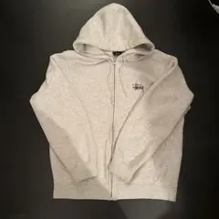 STUSSY ジップアップパーカー グレー