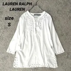 LAUREN RALPH LAUREN レースアップ チュニック 五分袖　Sのサムネイル