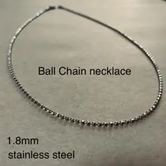 ボールチェーンネックレス　シルバー　メンズレディース　ペアカップル　高品質