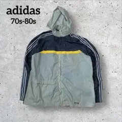 70s 80s アディダス デサントタグ ナイロンアノラック 古着
