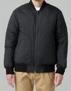 ナノユニバース　西川ダウン　リバーシブルMA-1ダウン　ブラック　Sサイズ