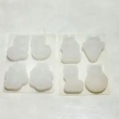 シリコンモールド 動物と文字 2シート