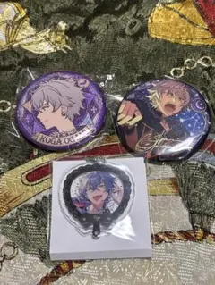 あんスタ　晃牙　ふれふれスケルトンうちわmini 中国横顔缶バッジ　星之所向缶