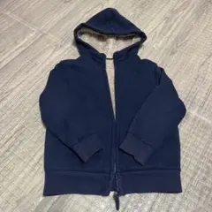 ネイビー フリース裏地 パーカー