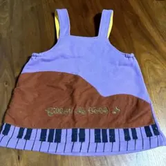 fillot de bebe ピアノ柄 ノースリーブ ワンピース