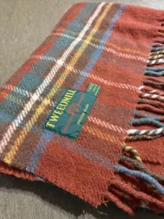 【ほぼ未使用】TWEEDMILL ウールチェック大判ブランケット