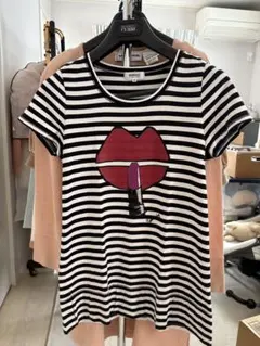 SONIA RYKIEL ボーダー リップ柄 半袖Tシャツのサムネイル
