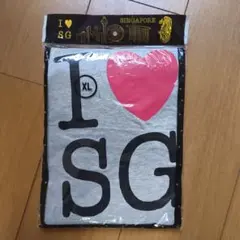 I LOVE SG シンガポール Tシャツ グレー XL