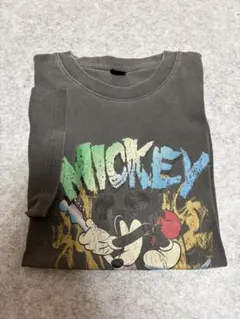 Disney ミッキー グラフィック Tシャツ L スミクロのサムネイル