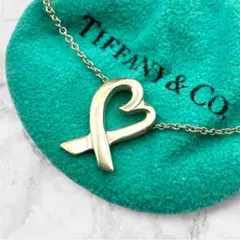 美品 Tiffany ティファニー ネックレス ラビングハート シルバー925