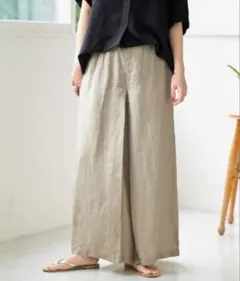 美品 ジャーナルスタンダード 定番 リネンタックキュロット 36