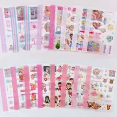 【16枚セット】韓国 ホログラムシール キラキラシール 平成レトロ リラックマ