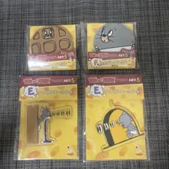 トムとジェリー　くじ　E賞 F賞 セット　缶バッジ　アクリルキーホルダー