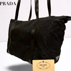 【美品・正規品】プラダ PRADA トートバッグ ギャラカード ステッチ 黒